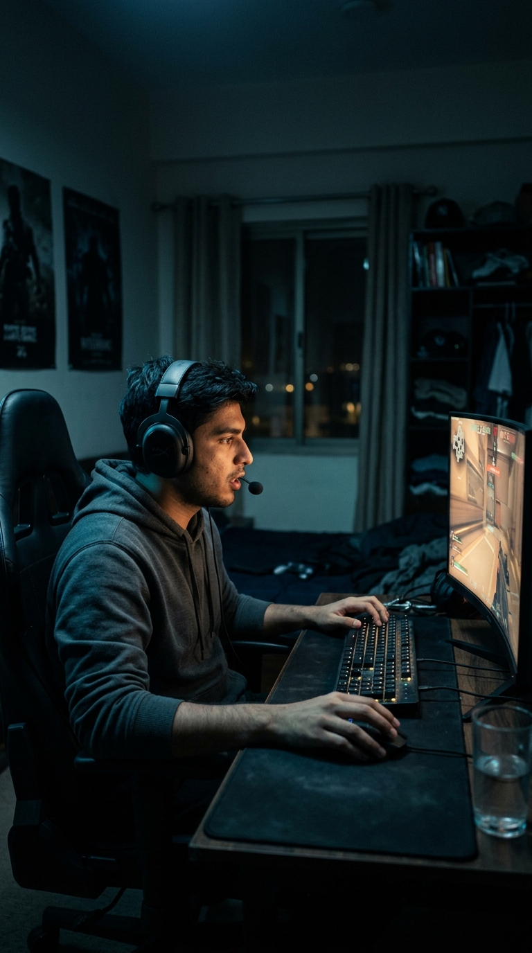 Gaming online at home